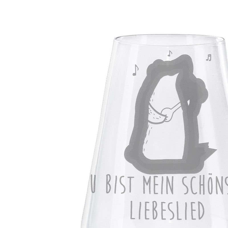 Mr. & Mrs. Panda Weißwein Glas Bär Lied - Geschenk,