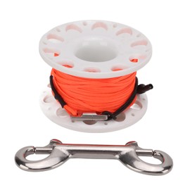 Finger Reel Diving Spool with Stainless Steel Clip 30m Orange Line for Underwater Cave Wreck Exploration FishingWhite Reel