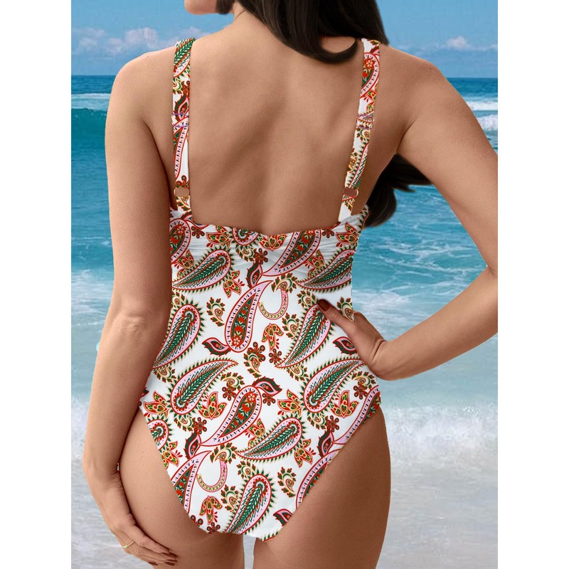 OUSIMEN Traje de Baño una Pieza para Mujer con Cuello