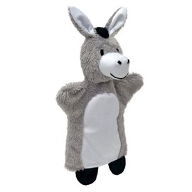 Hand Puppet Animal Hand Puppets Donkey 34 cm Zoo Farm Cartoon Animal Figure Theatre Doll Hand Toy Doll for Children Baby Boys Girls