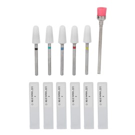5Pcs Nail Polishing Round Heads Cone Manicure Ceramic,Nail Drill Bits for Acrylic Nails Remover Bits for Manicure Pedicure, Electric Manicure Nail File Bit