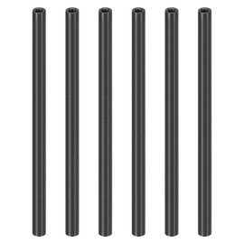 PATIKIL 6pcs M3 Metal Threaded Standoff Spacer Nuts, Round Aluminum Spacers Female Coupling Screws, 1/8" ID x 3/16" OD, Black, (100mm L)