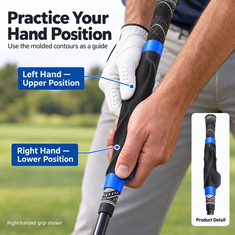 Golf Grip Trainer for Hand Position Practice – Anti-Slip Ergonomic
