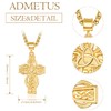 ADMETUS Gold Celtic Cross Necklace for Men 925 Sterling Silver