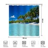 YISURE Shower Curtain Sea Beach 180 x 180 cm, Ocean