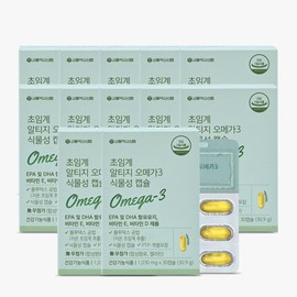 Seoul Pharmacists' Cooperative 서울약사신협 초임계 알티지 오메가3 식물성캡슐 30캡슐 12세트 Seoul Pharmacists Cooperative Supercritical RGT Omega-3 Plant-Based Capsules 30 Capsules 12 Sets