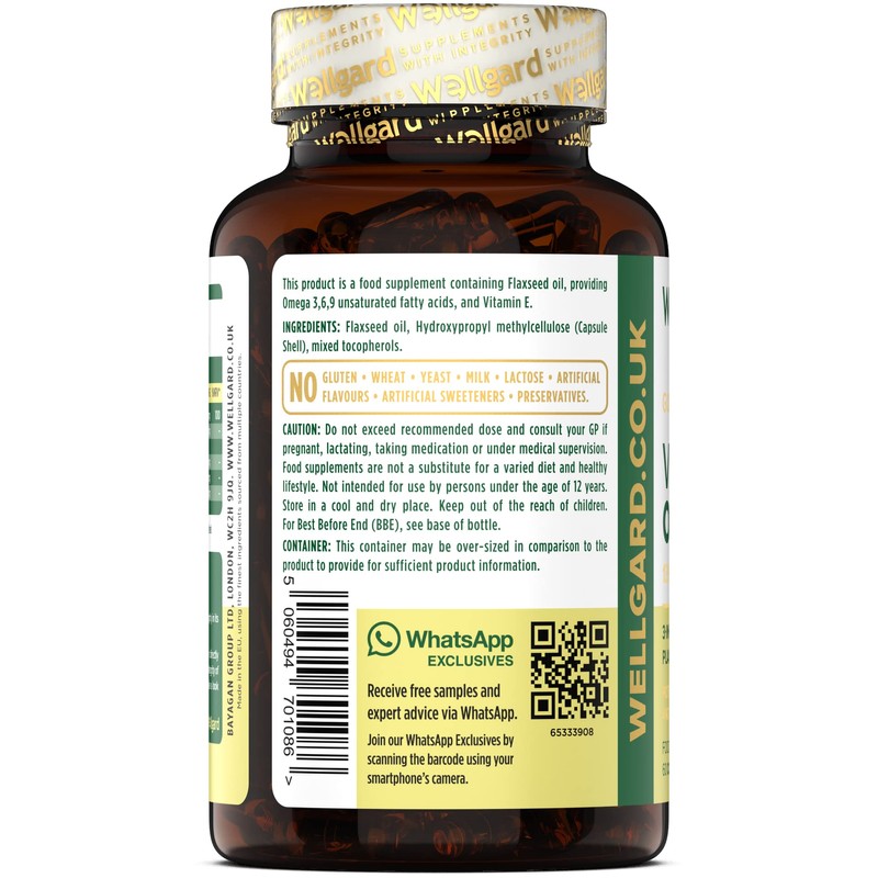 Vegan Omega 3 6 9 Capsules by Wellgard - High