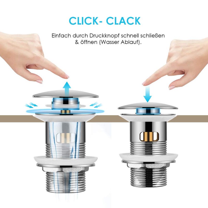 Sink Siphon, Chrome & Black