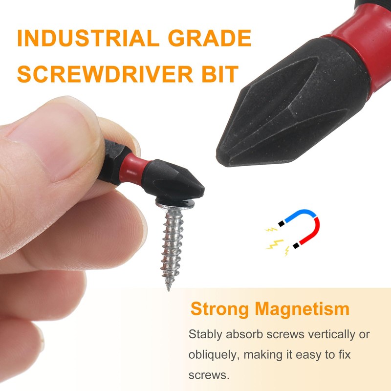 sourcing map 2pcs PH1 Phillips Screwdriver Bit 1/4" Hex Shank