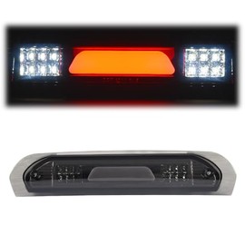CNNELL LED 3rd Brake Light Compatible with Dodge Ram 1500 2500 3500 2002-2009 3BL Third Tail Rear High Mount Cargo Stop Lamp Replacement (SMOKE-WHITE)