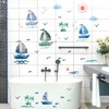 HOTIYOK Sailboat Sticker Wall Sticker Sea Fish Cloud Goose Wall