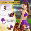 Hanaive 3 Pcs Cheerleading Pom Poms and Large Cheerleader Hair