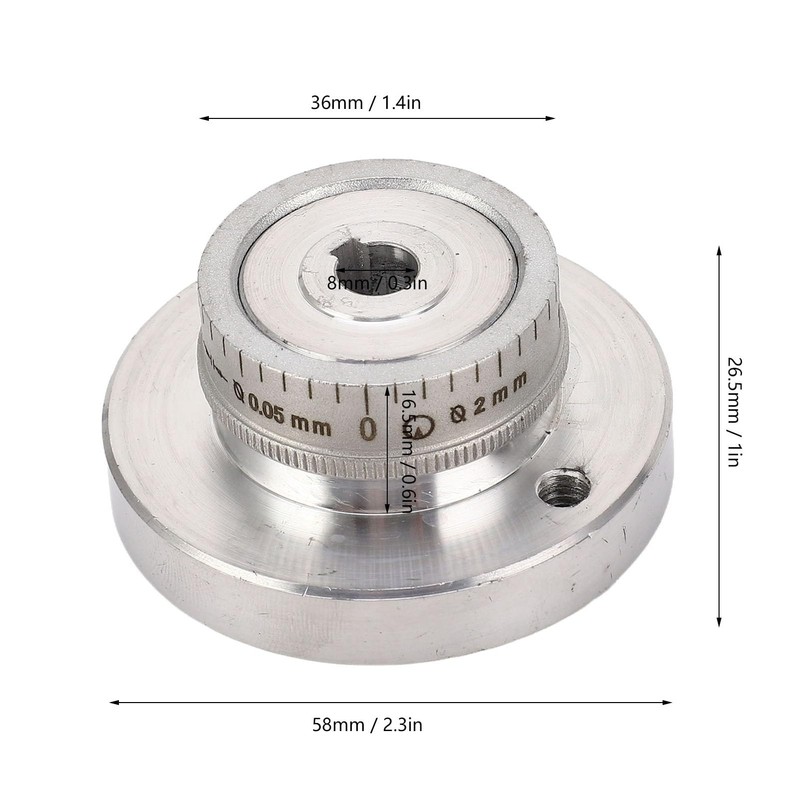 Mini Lathe Hand Wheel, Aluminum Alloy Handwheel with Handle, CNC