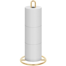 Gold Toilet Paper Holder Stand, OBODING, Freestanding Toilet Paper Holder for Storing 3 Rolls of Toilet Papers (Gold)