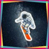 AAVEDGE Astronaut Iron On Patches, Space Skiing Jeans Patches, Spaceman