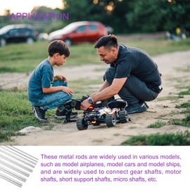 DMiotech 20 Pcs Aluminum Rods,2.5-10mm Dia 100mm Long Solid Round Rod 6061 Extruded Lathe Bar Stock Aluminum Metal Rods for DIY Craft Model Plane Ship Car