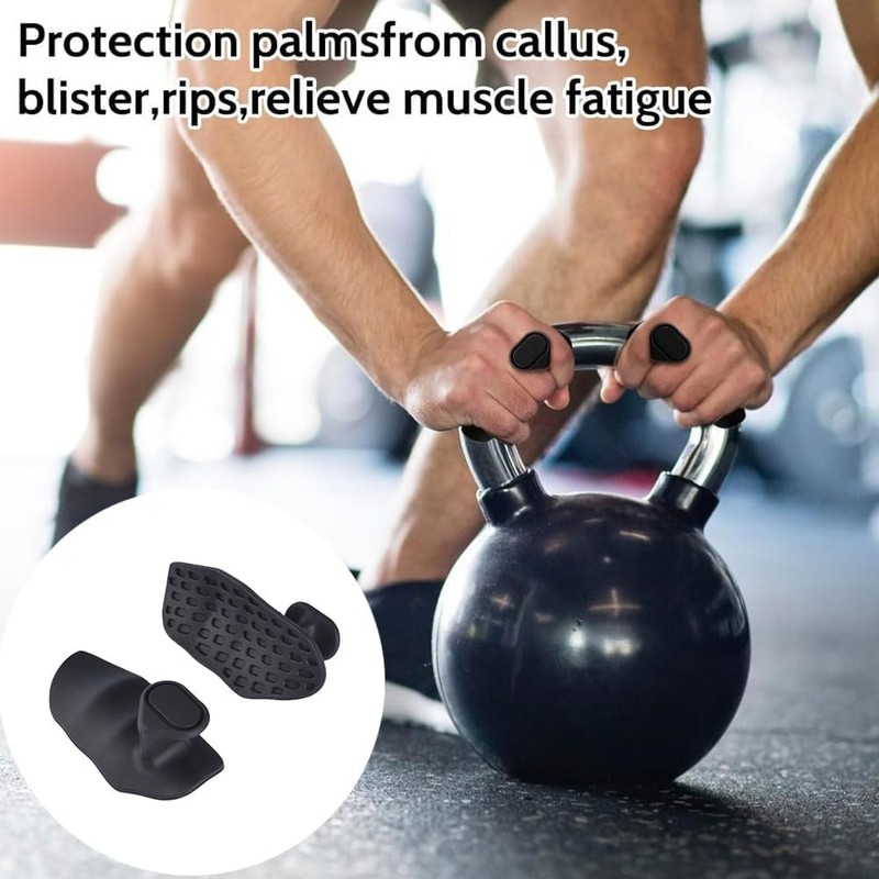 2 Pairs Weight Lifting Grips (Black + Gray) | Premium