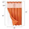Gibelle No Hook Waffle Weave Shower Curtain with Snap-in Fabric