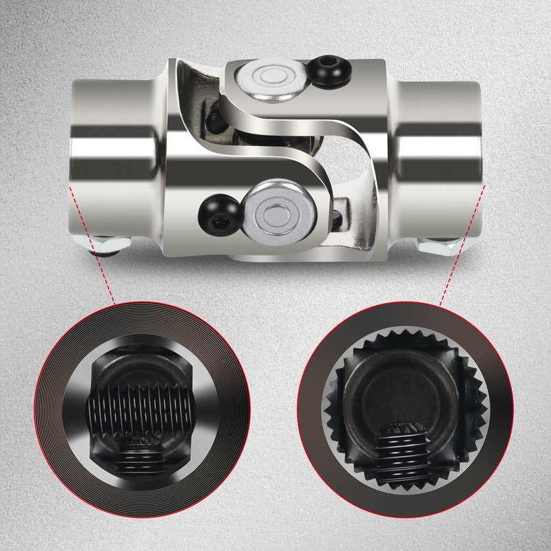 cciyu Chrome Steering joints 13/16-36 Spline X 3/4" DD U-Joint