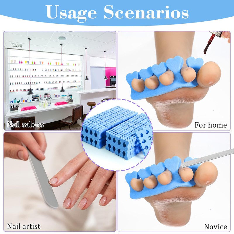 100 Pcs Sponge Toe Separators Soft Finger Separators Premium Pedicure