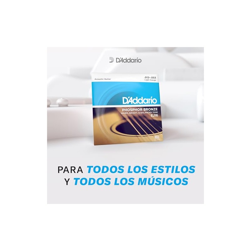 D'Addario | Phosphor Bronze | Cuerdas para Guitarra Acústica |
