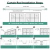 QDWIS Black Curtain Rods for Windows 72 to 144 Inch,1''