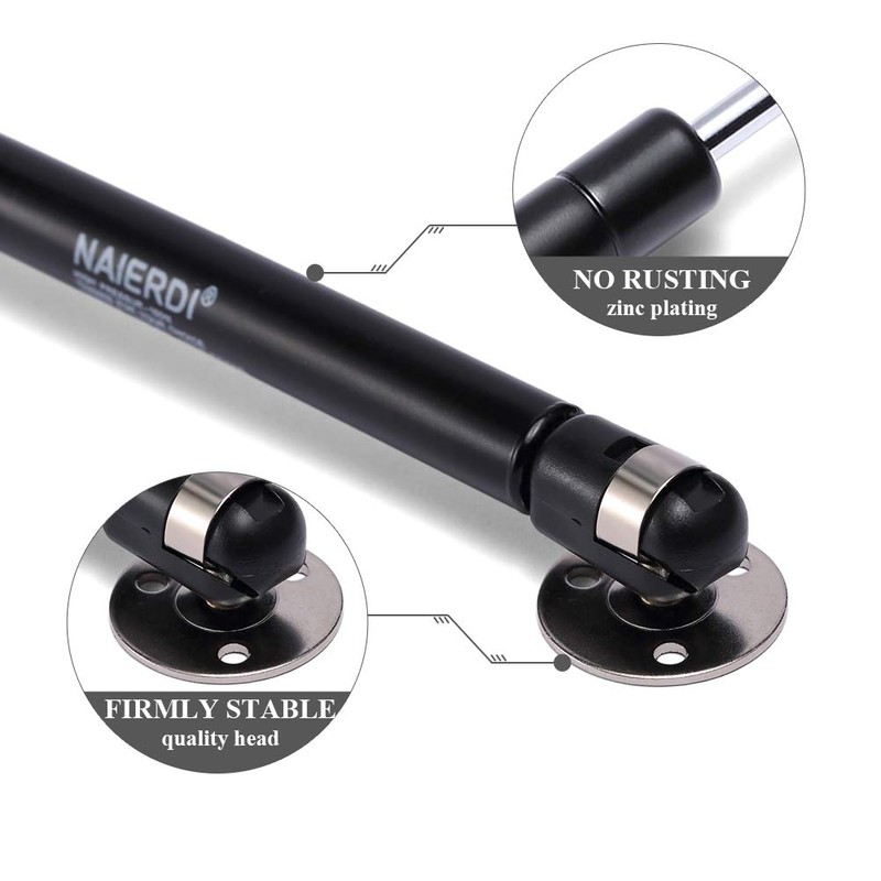 NAIERDI [2 Pack] Lift Support, Gas Strut, Soft Close Hinges,