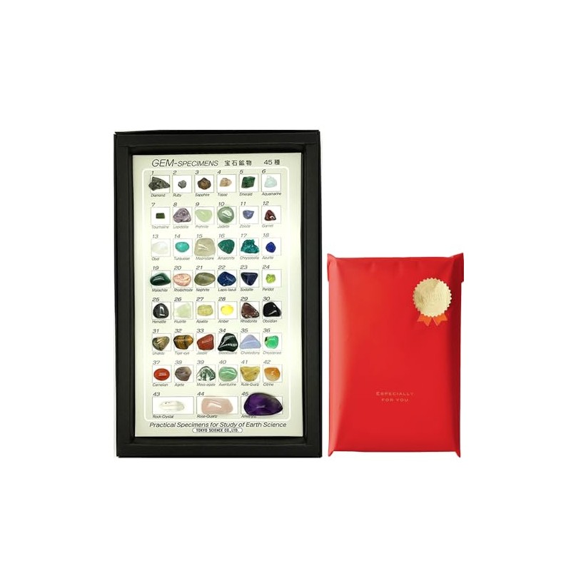 Tokyo Science Wrapped, 45 Gem Mineral Specimens (Normal Wrapping)