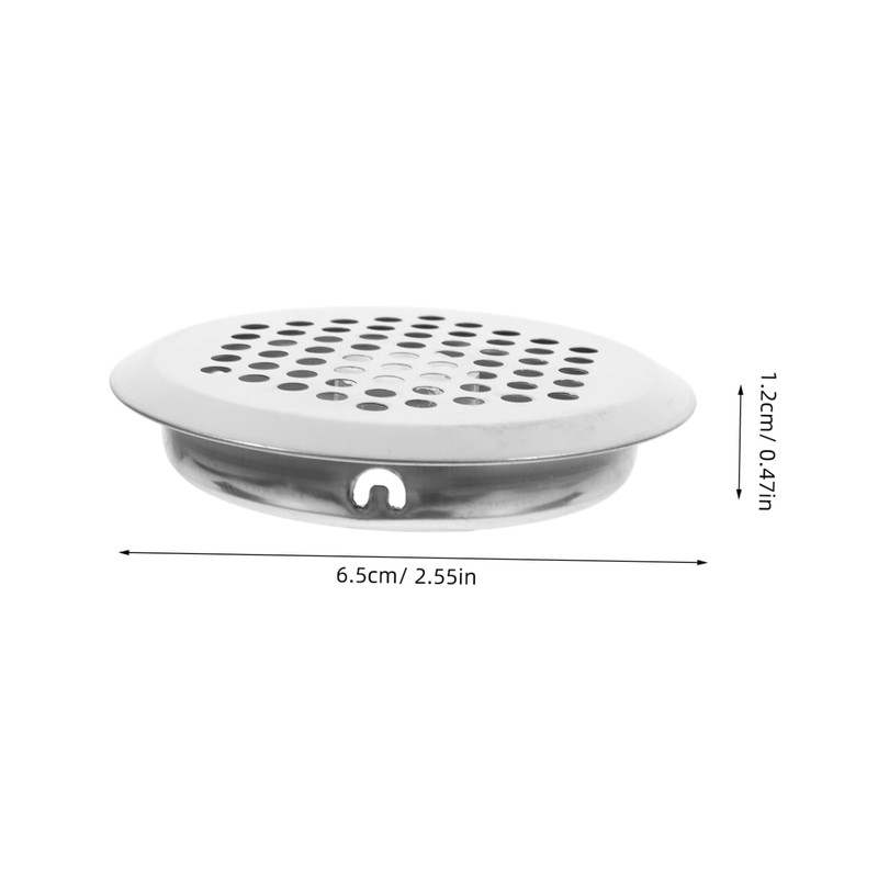 TEHAUX 20pcs Stainless Steel Round Vent Mesh for Cabinets Shoe