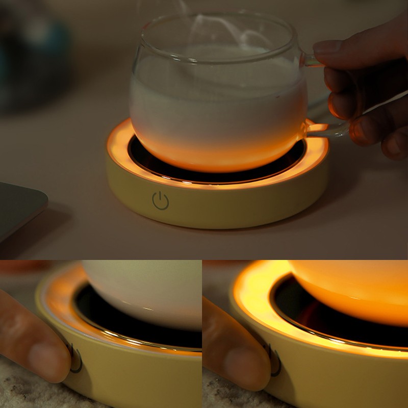 Electric Cup Warmer Constant Temperature 2 Modes LED Light Desk