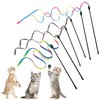 Aczyqws 6 Packs Cat Wand Toy Set, 30cm Cat Interactive