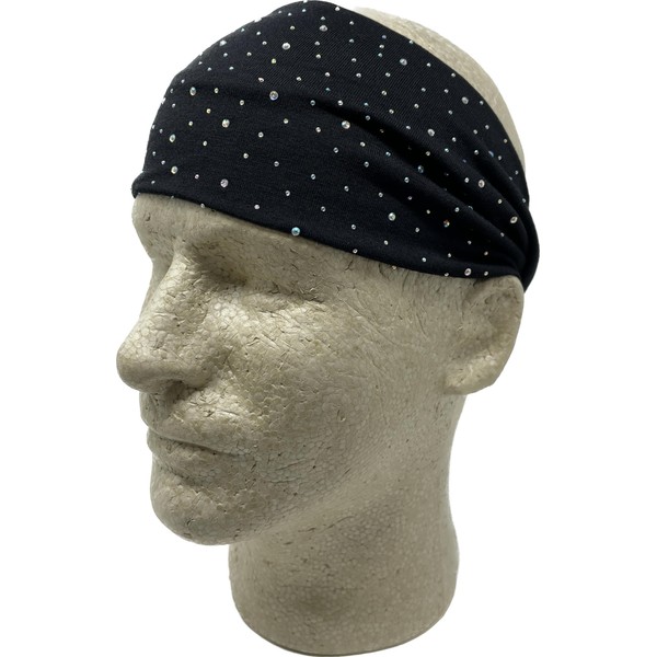 Headband Head Wrap Bandanna Starry Sky with Rhinestones Bling 4