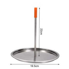 Vertical Skewer for Grill Stainless Steel Chicken Roaster Stand Brazilian Barbecue Skewer Stand Removable Grilling Rack with Drip Tray for Steak, Whole Chicken, Meat