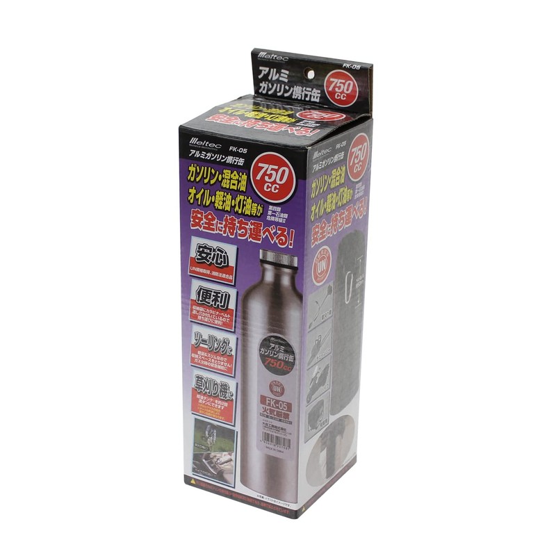 Meltec FK-05 Portable Gasoline Can, Aluminum Bottle Type, Fire Service