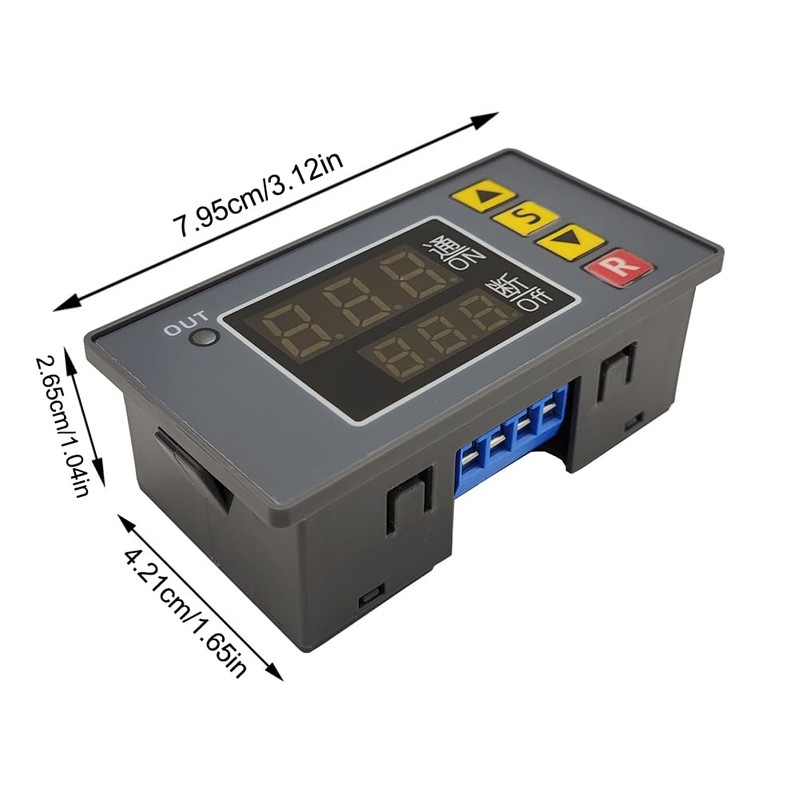 SazkJere Timer Delay Relay DC12V 20A 240W Programmable Cycle Time