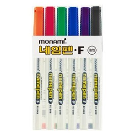 Name Pen 6-Color Set F Monami / 네임펜6색세트 F 모나미
