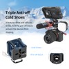 Nitze Triple Cold Shoe Adapter with 1/4" Threaded Hole, 1/4"