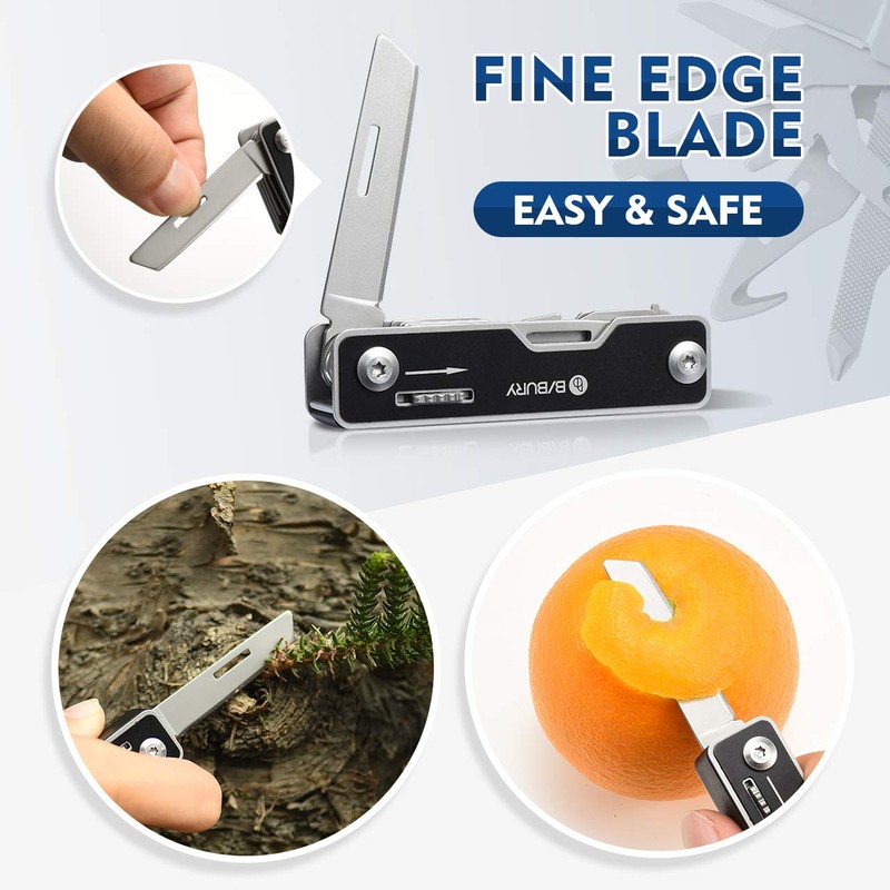 BIBURY EDC Multitool, 10 in 1 Pocket Size EDC Key