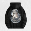 Praying Hands & Chain Graphic Hoodie 100% Cotton US Warehouse