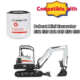 FLTRUCKTOP 7343102 Oil Filter Compatible with Bobcat Mini Excavator E32 E35 E42 E45 E50 E55