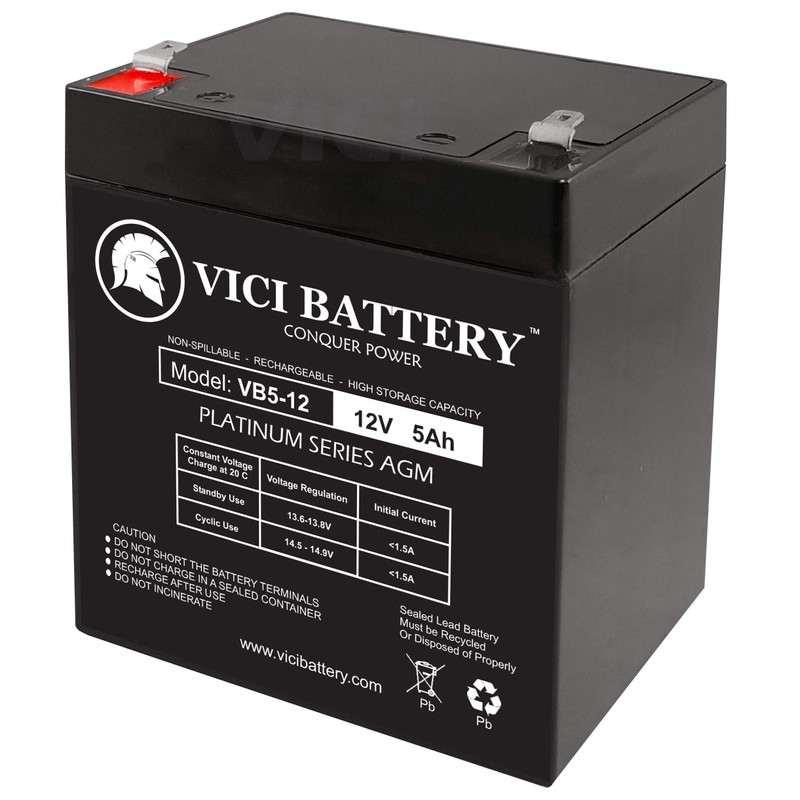 Vici Battery 12V 5AH Battery for Liftmaster 485LM Evercharge Back-Up