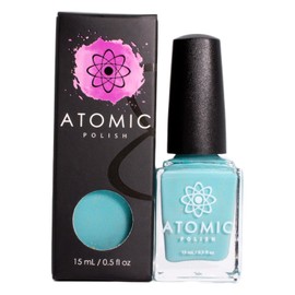 Blue Nail Polish - Robin Egg Crelly - Gold Flakie - Atomic Polish - Zirconium (Zr)