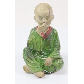 usamjtable 3 Feng Shui Hear See Speak No Evil Bonze Happy Face Buddha Monks Figurines Statues G16605