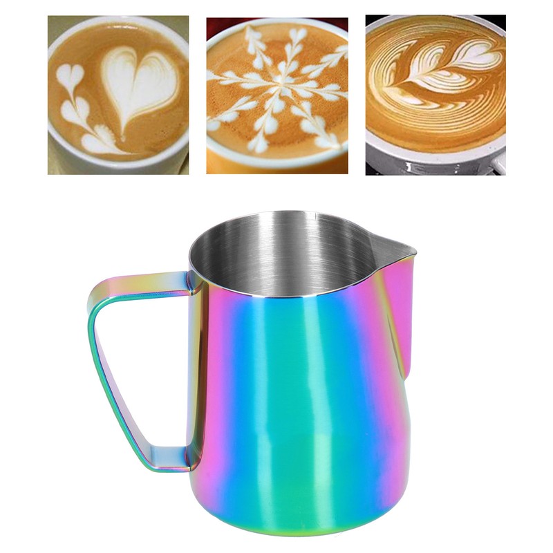 Stainless Steel Milk Frothing Pitcher Pointed Mouth Coffee Frother Cup