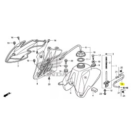 Honda XR50R CRF50 CRF 50 F Fuel Line Gas Hose Petcock Valve to Carburetor Tube