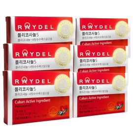 Reydel Policosanol 5 200mg x 30 tablets, 6 boxes, 6 months supply / 레이델 폴리코사놀5 200mg x 30정, 6박스 6개월분