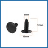 A ABSOPRO 50 Pcs Black Plastic Rivet Clips 5mm x