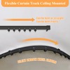 MaKefeile Room Divider Curtain with Flexible Ceiling Track Set,Total Blackout