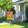 Slow Down Kids and Pets at Play Signs with Metal
