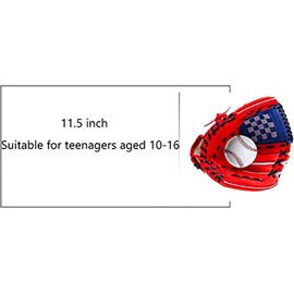 ZIMUYLOP Baseball Gloves, Softball Gloves,Children, Teenagers, Adults, Sports Training and Games, Left Hand Gloves, Right Hand Throwing, Various Sizes+Colors ﻿ (Red, 12.5inch)